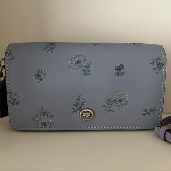 Coach Handbags - Coach Crossbody Dinky With Meadow Prairie Print in Silver Mist